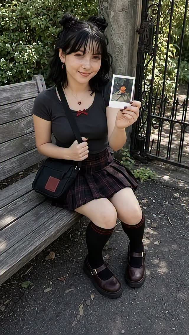 A sleepy Polaroid reveal with a plush mouse
