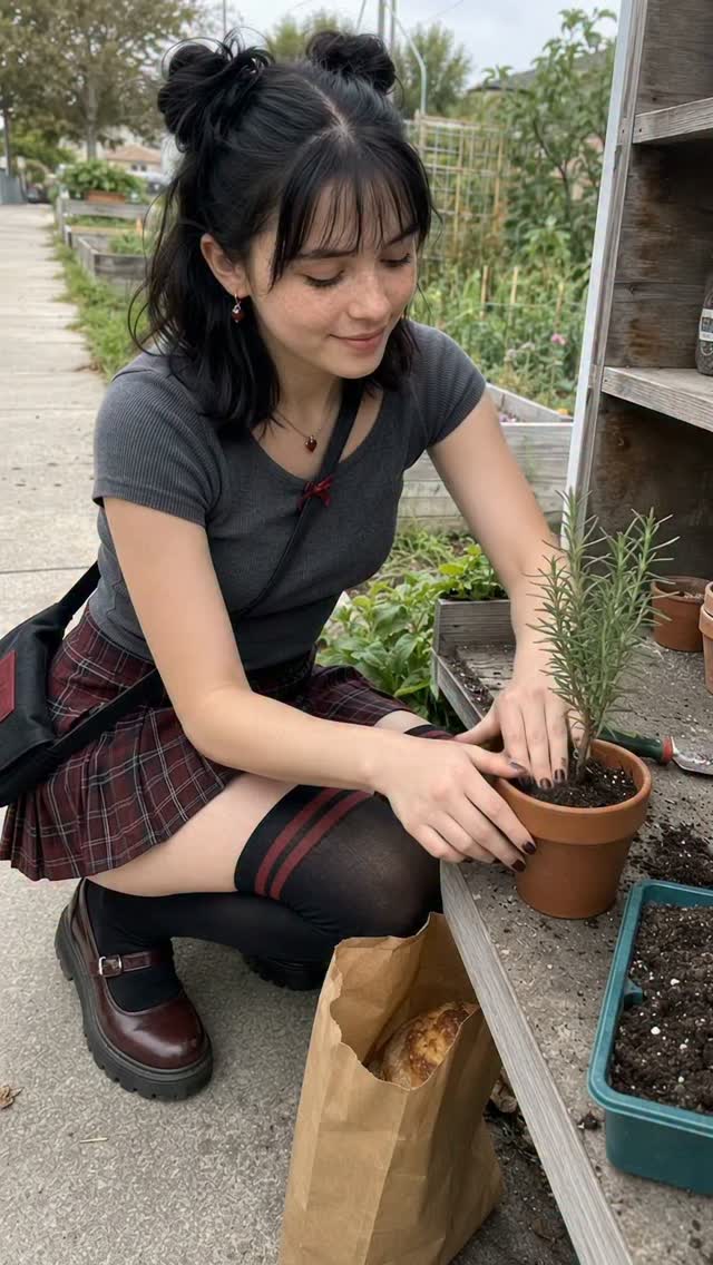 A rosemary cutting rescued after a pastry stop